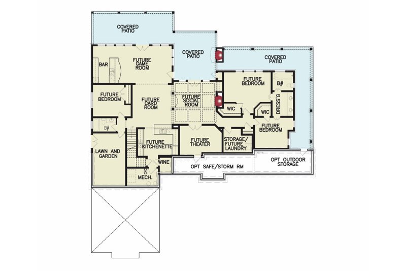 Home Plan - Floor Plan - Other Floor for Farmhouse House Plan #54-488 - 3 bed, 3.5 bath