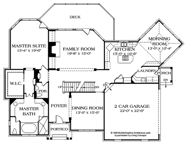 House Plan Design - European Floor Plan - Main Floor Plan #453-315