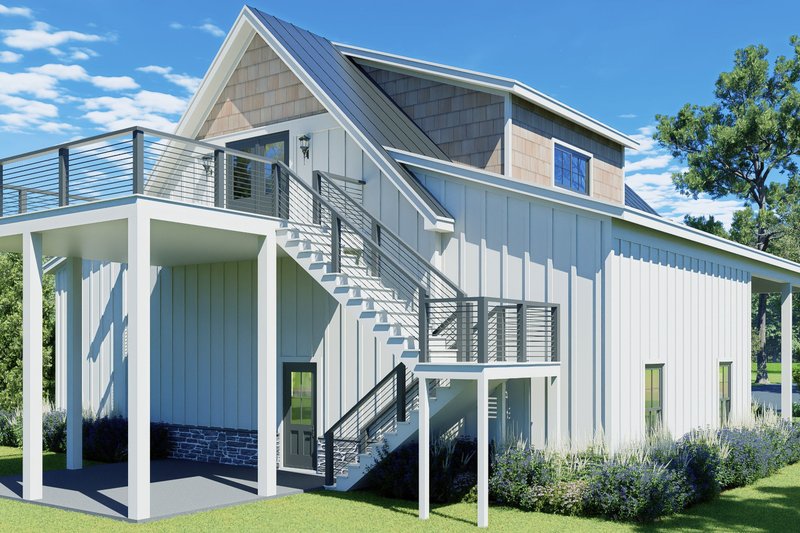Architectural House Design - Exterior - Rear Elevation for Country House Plan #932-1417 - 2 bed, 2 bath
