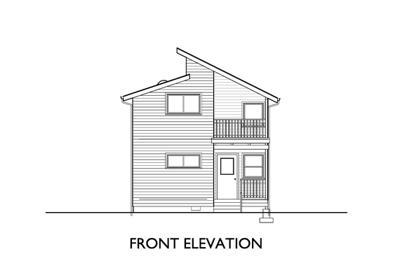 Exterior - Other Elevation 1 for Modern House Plan #890-5 - 3 bed, 1.5 bath