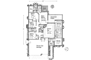 Floor Plan - Main Floor for European House Plan #310-397 - 4 bed, 2.5 bath