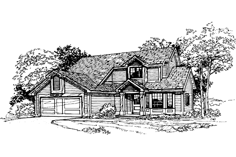 Architectural House Design - Craftsman Exterior - Front Elevation Plan #320-706