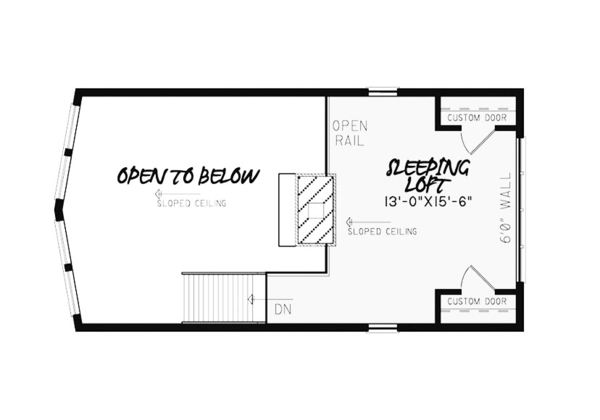 House Plan Design - Contemporary Floor Plan - Upper Floor Plan #17-3377