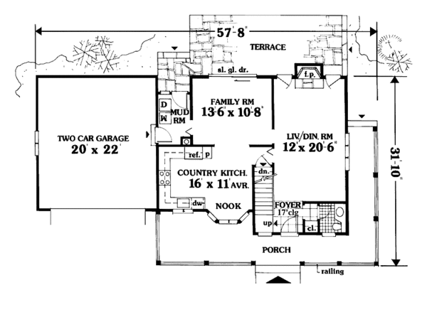 Dream House Plan - Country Floor Plan - Main Floor Plan #3-317