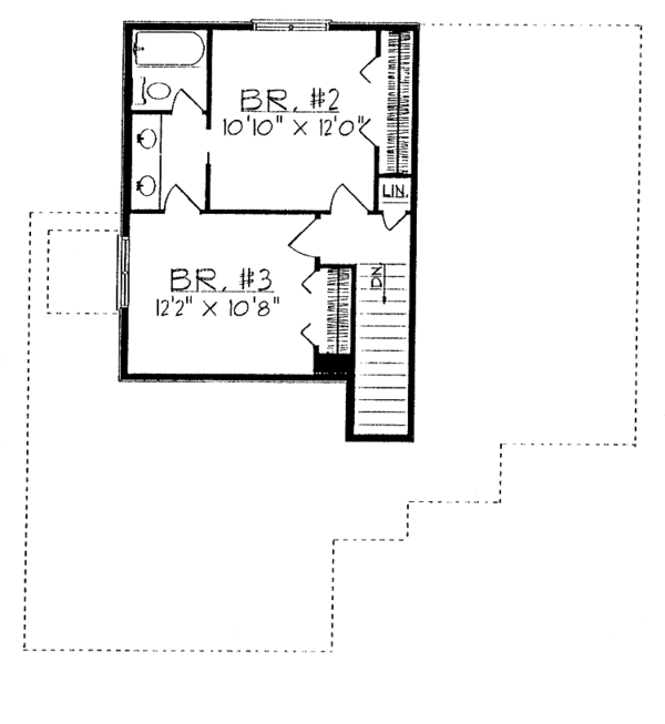 Dream House Plan - Country Floor Plan - Upper Floor Plan #70-1303