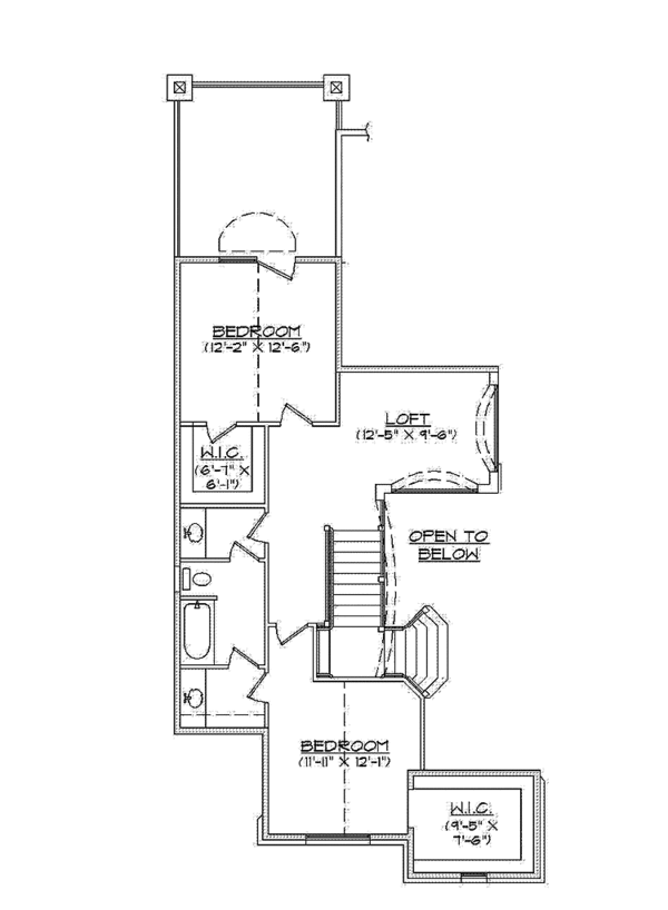 House Plan Design - Craftsman Floor Plan - Upper Floor Plan #945-74