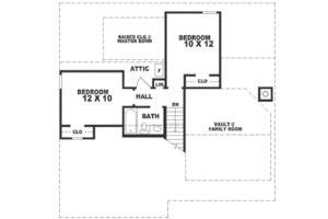 Floor Plan - Upper Floor for Farmhouse House Plan #81-121 - 3 bed, 2.5 bath