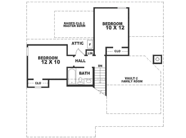 Farmhouse Floor Plan - Upper Floor Plan #81-121