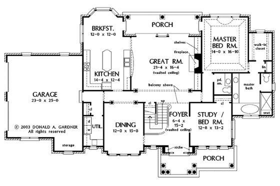 Floor Plan - Main Floor for Traditional House Plan #929-696 - 4 bed, 3.5 bath