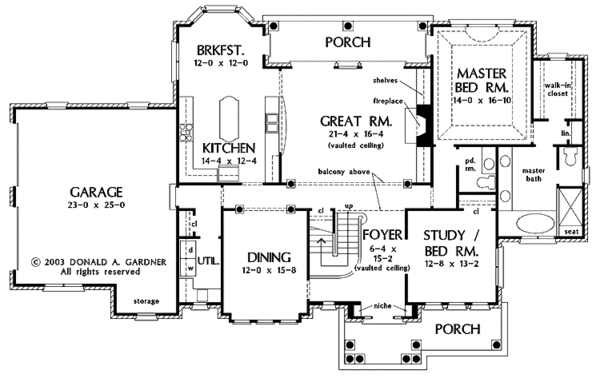 Traditional Floor Plan - Main Floor Plan #929-696