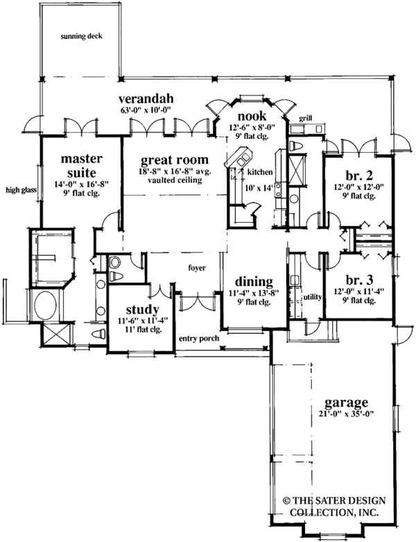 Architectural House Design - Country Floor Plan - Main Floor Plan #930-26