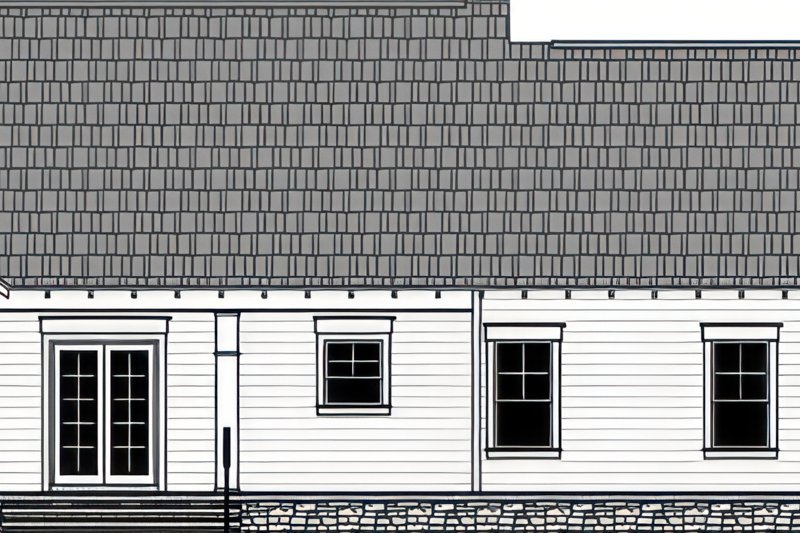 Home Plan - Exterior - Rear Elevation for Craftsman House Plan #21-676 - 3 bed, 2 bath
