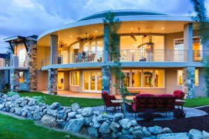 Exterior - Rear Elevation for Modern House Plan #920-18 - 5 bed, 4 bath