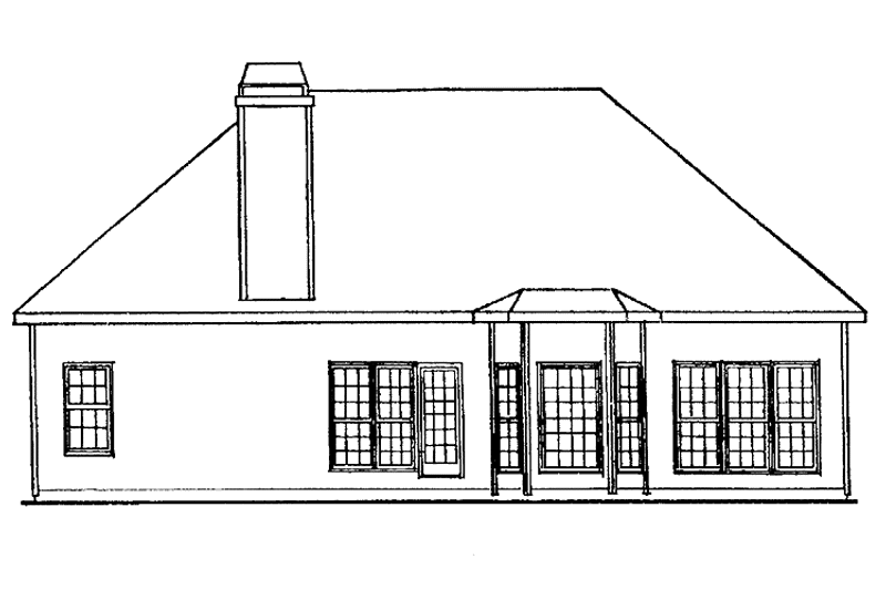 Home Plan - Exterior - Rear Elevation for Country House Plan #927-53 - 3 bed, 2 bath