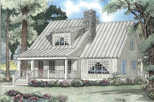 Country Exterior - Front Elevation Plan #17-3089