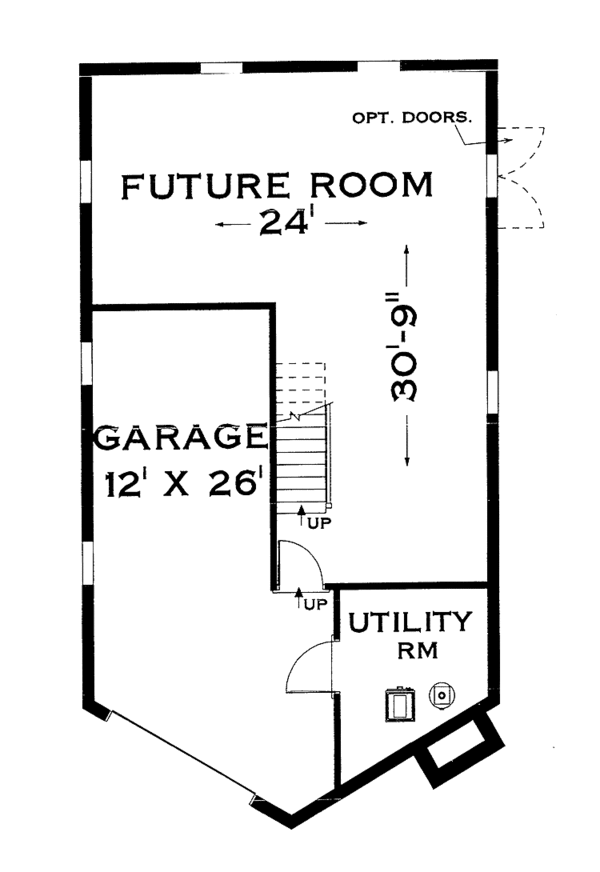 House Design - Contemporary Floor Plan - Lower Floor Plan #3-272