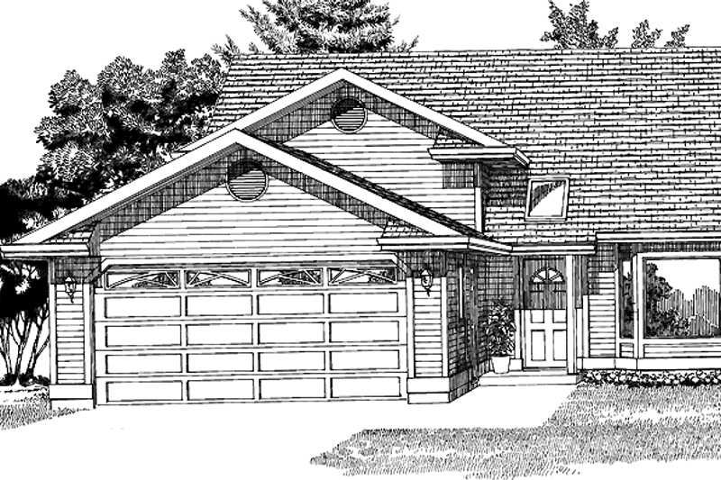 Architectural House Design - Craftsman Exterior - Front Elevation Plan #47-792