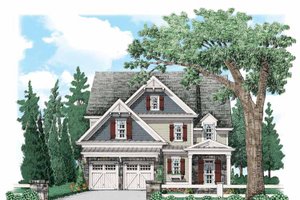 Exterior - Front Elevation 3 for Country House Plan #927-536 - 4 bed, 3.5 bath