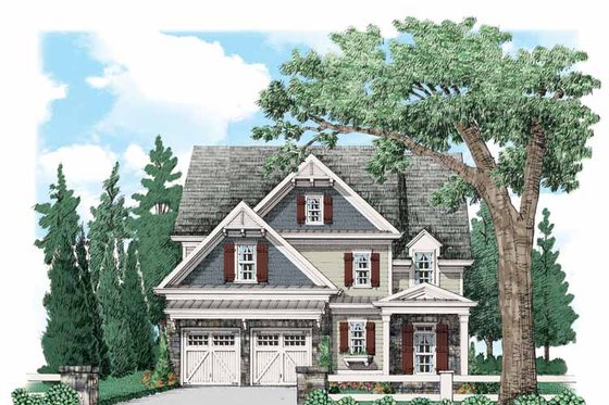 Exterior - Front Elevation 3 for Country House Plan #927-536 - 4 bed, 3.5 bath