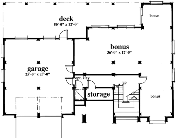 Country Floor Plan - Lower Floor Plan #930-33