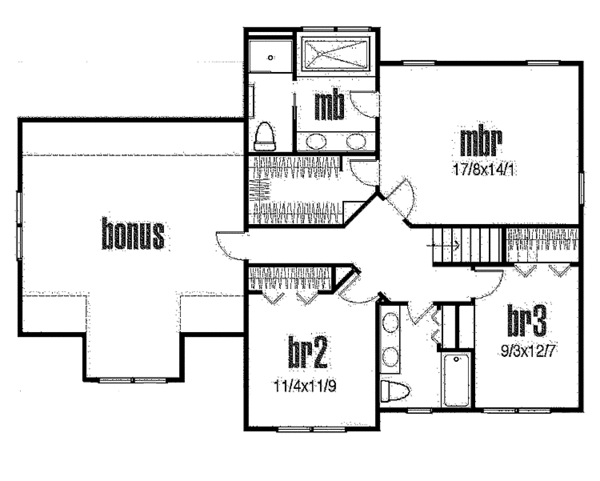 Dream House Plan - Traditional Floor Plan - Upper Floor Plan #435-11