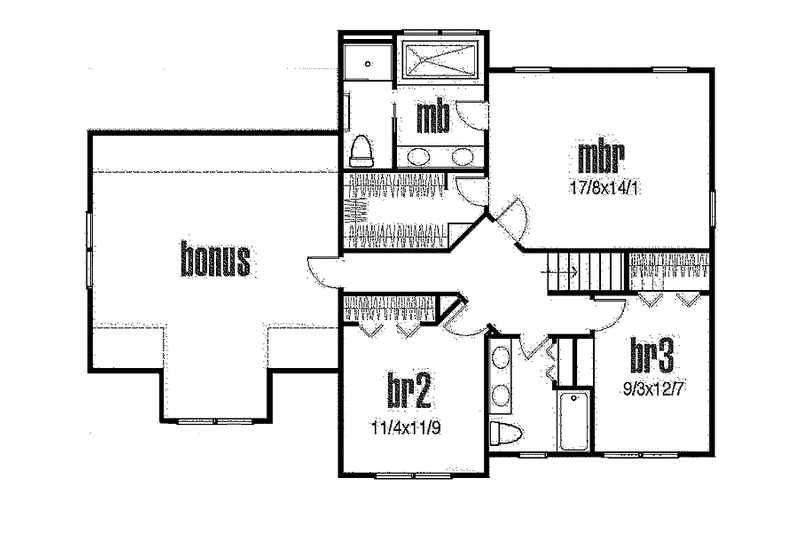 Dream House Plan - Floor Plan - Upper Floor for Traditional House Plan #435-11 - 3 bed, 2.5 bath