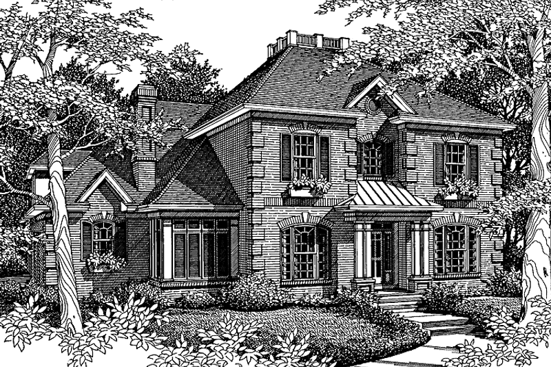 Dream House Plan - Exterior - Front Elevation 3 for Country House Plan #952-91 - 4 bed, 3.5 bath