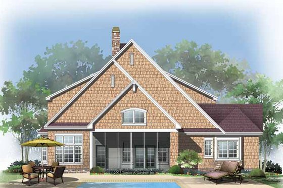 Exterior - Rear Elevation for Craftsman House Plan #929-871 - 5 bed, 4 bath