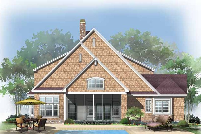 Home Plan - Exterior - Rear Elevation for Craftsman House Plan #929-871 - 5 bed, 4 bath