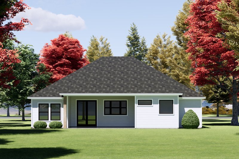 Dream House Plan - Exterior - Rear Elevation for Country House Plan #1096-114 - 3 bed, 2 bath