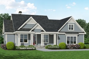 Ranch Exterior - Front Elevation Plan #929-1094