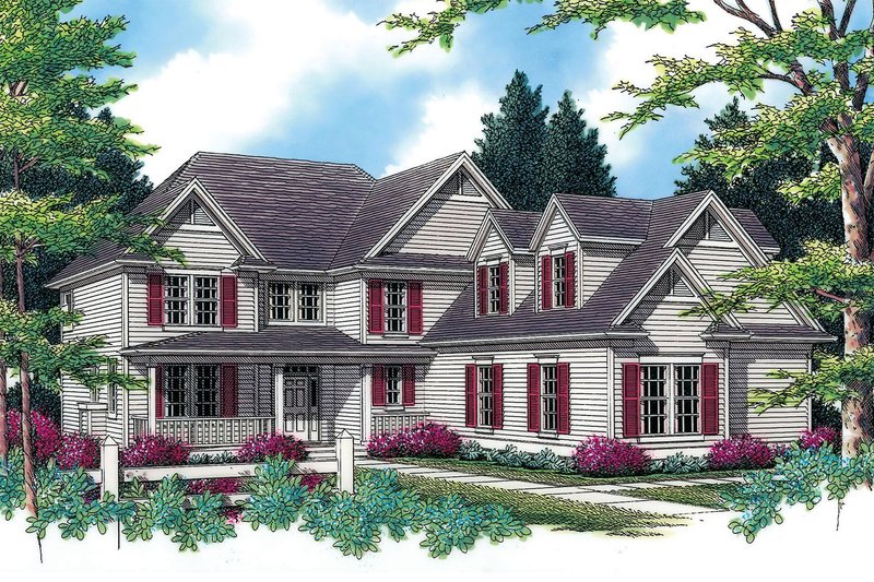 Dream House Plan - Country Exterior - Front Elevation Plan #48-331