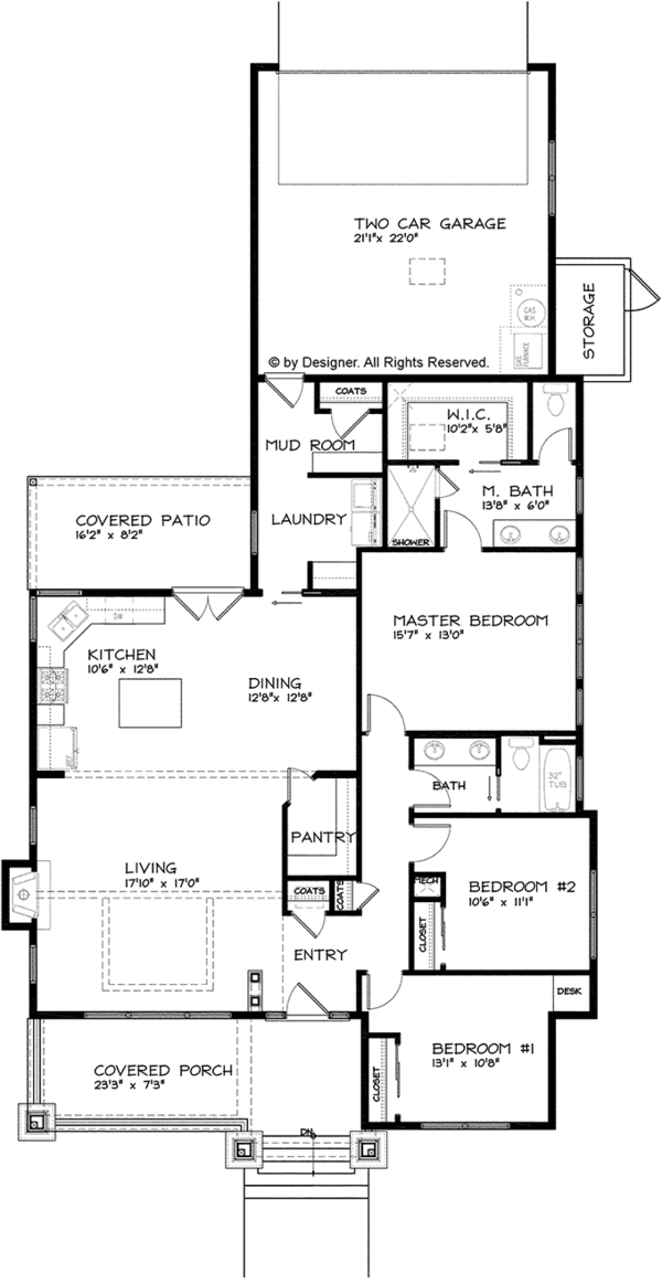 Dream House Plan - Craftsman Floor Plan - Main Floor Plan #895-75