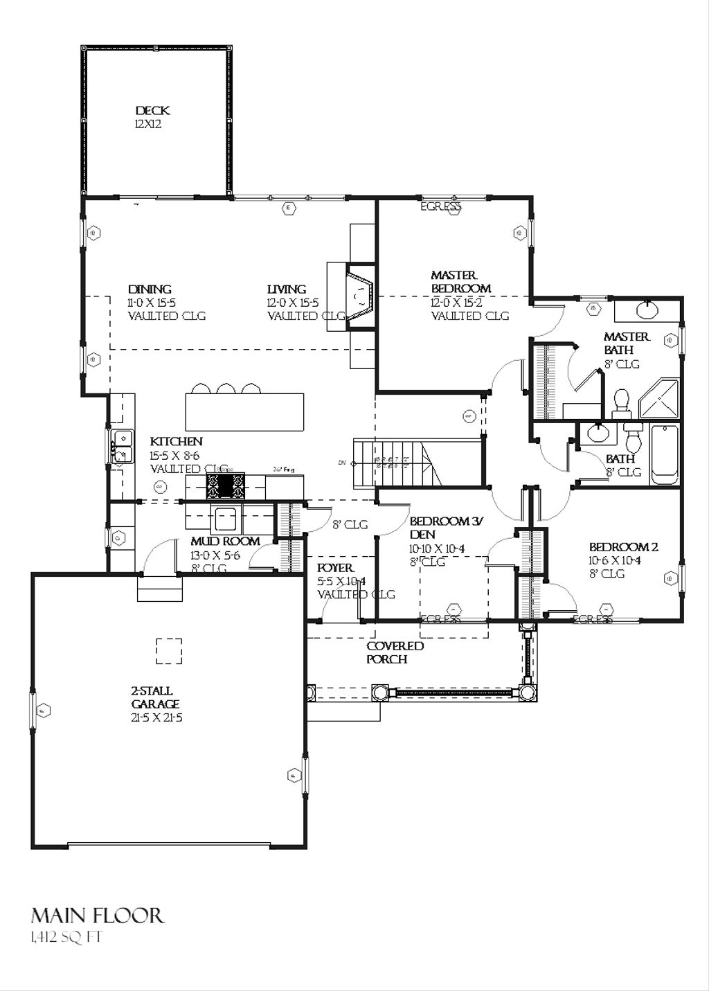 Traditional Style House Plan - 4 Beds 3 Baths 2228 Sq/Ft Plan #901-42 ...