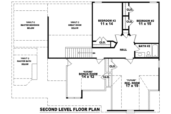Floor Plan - Upper Floor for Traditional House Plan #81-1423 - 3 bed, 2.5 bath