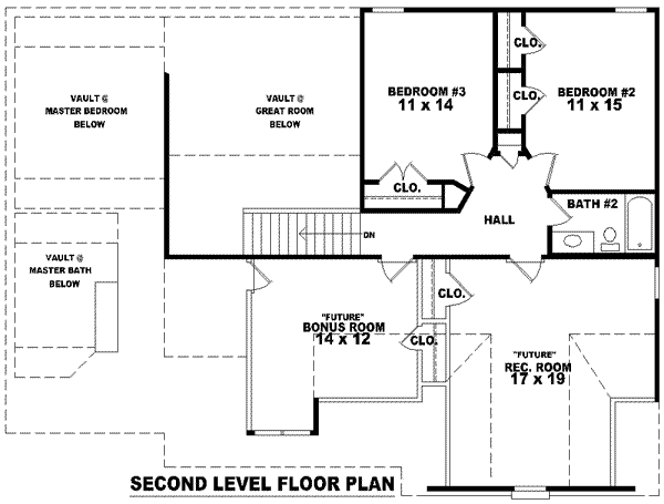Floor Plan - Upper Floor for Traditional House Plan #81-1423 - 3 bed, 2.5 bath