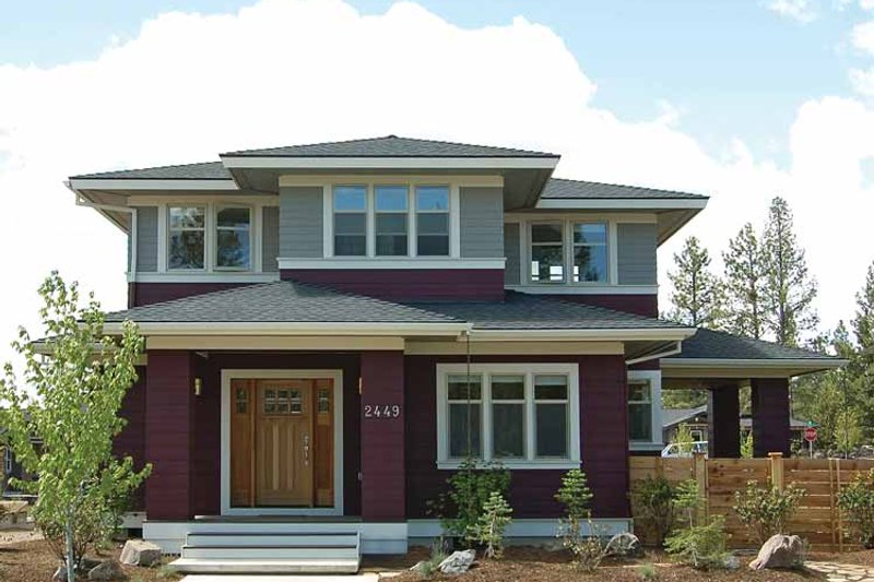Dream House Plan - Exterior - Front Elevation 3 for Prairie House Plan #895-62 - 4 bed, 2.5 bath