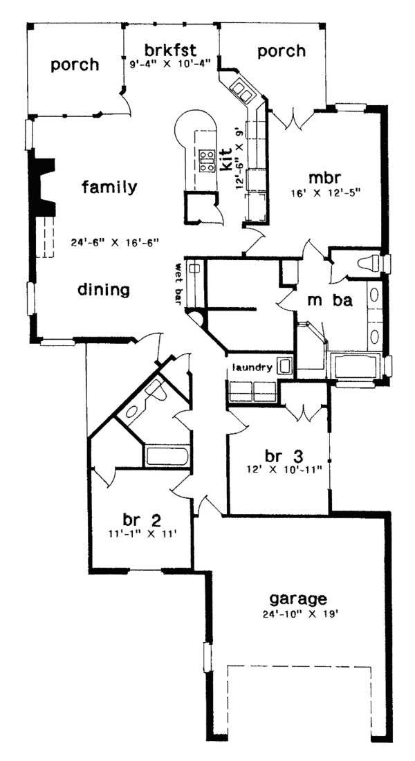 Home Plan - Country Floor Plan - Main Floor Plan #301-142