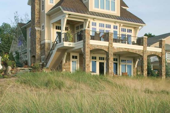 Exterior - Rear Elevation 1 for Traditional House Plan #928-95 - 3 bed, 3.5 bath
