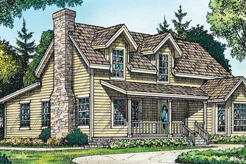 House Plan Design - Country Exterior - Front Elevation Plan #140-187
