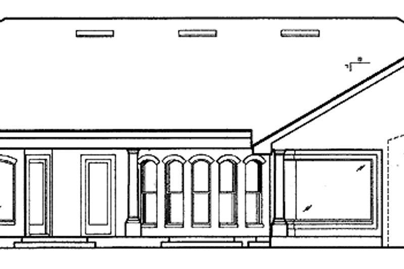 Home Plan - Exterior - Rear Elevation for Mediterranean House Plan #417-546 - 3 bed, 3 bath