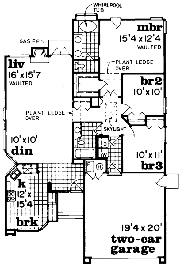 House Plan Design - Craftsman Floor Plan - Main Floor Plan #47-758