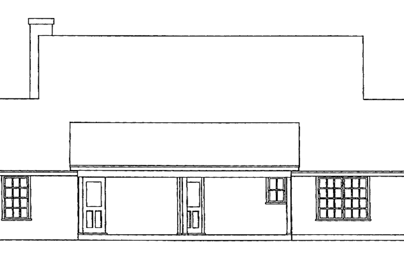 Dream House Plan - Exterior - Rear Elevation for Country House Plan #40-441 - 2 bed, 2 bath