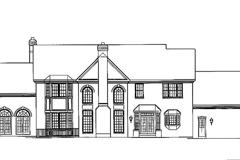 Dream House Plan - Exterior - Rear Elevation for Colonial House Plan #953-125 - 4 bed, 4.5 bath