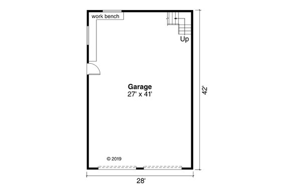 Floor Plan - Main Floor for Country House Plan #124-1145, 0 bath