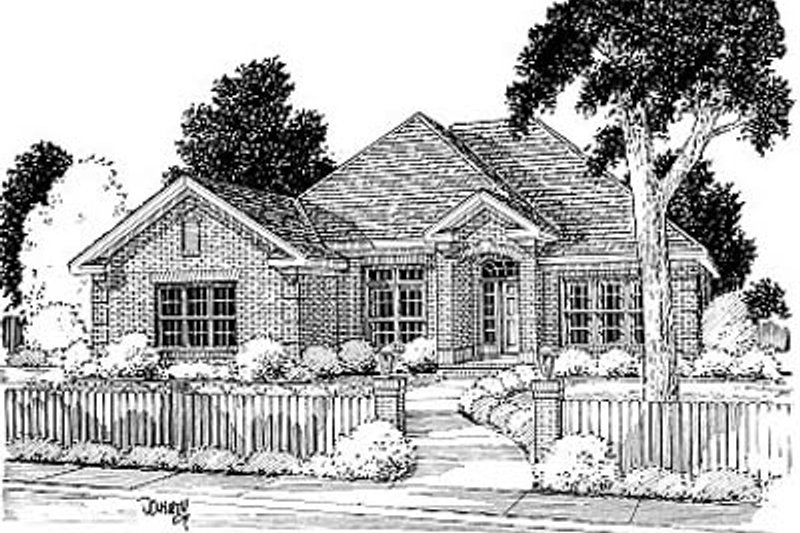 House Blueprint - Traditional Exterior - Front Elevation Plan #20-113