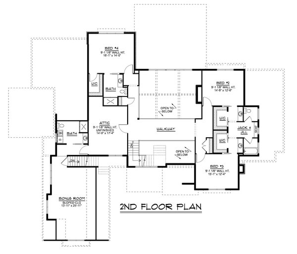 Home Plan - Farmhouse Floor Plan - Upper Floor Plan #1064-296