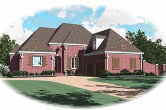 Exterior - Front Elevation for Traditional House Plan #81-353 - 3 bed, 3 bath