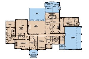 Floor Plan - Main Floor for European House Plan #923-185 - 5 bed, 5.5 bath