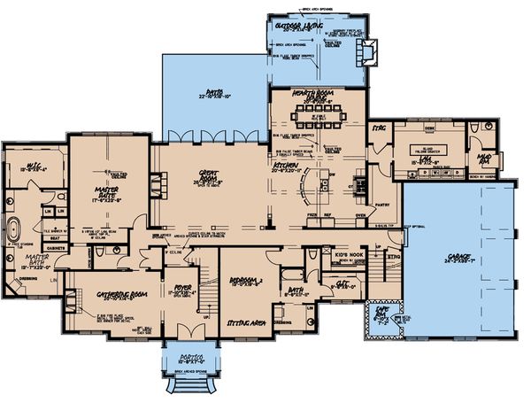 Home Plan - European Floor Plan - Main Floor Plan #923-185